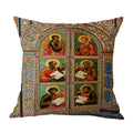 Cotton Linen Christ Pantocrator Icon Pillow Case by Ljojo