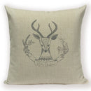 Christmas Cartoon Santa Claus Deer Pillows Covers Merry Christmas Gifts for The New Year by Ljojo