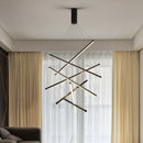 Ljojo 3-Light Ladder Chandelier: Stylish LED Lighting for Living, Dining, and Kitchen