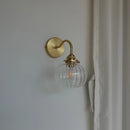 Ljojo Little Glass Ball LED Wall Sconce Copper Finish Plugin Switch Modern Nordic Style