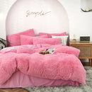 Ljojo Long Hair Velvet Duvet Cover Set - Queen Size