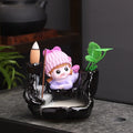 Ljojo Little Monk Ceramic Incense Burner with Mountain Water Flow Ornament