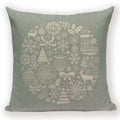 Christmas Cartoon Santa Claus Deer Pillows Covers Merry Christmas Gifts for The New Year by Ljojo