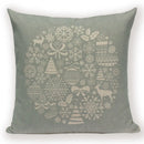 Christmas Cartoon Santa Claus Deer Pillows Covers Merry Christmas Gifts for The New Year by Ljojo