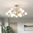 Ljojo Modern Glass Ball LED Ceiling Chandelier Children's Room Pendant Lamp Home Decor