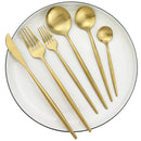 Ljojo 24/36Pcs Stainless Steel Flatware Cutlery Set Silverware Kitchen Tableware