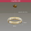 Ljojo Luxury Crystal LED Chandelier - Dimmable Villa Stairs Circle Lighting