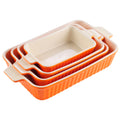 Ljojo 4-Piece Ceramic Handle Baking Dish Set for Lasagne/Pie/Casserole/Tapas
