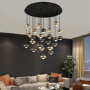 Ljojo LOFT Staircase Pendant Lights | Aluminum Ball Droplight for Restaurant Bar Décor