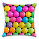 Ljojo Lollipop Candy Printed Cushion Cover 45X45CM for Chair Sofa Decoration