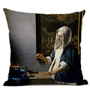 Art Oil Painting Pearl Girl Cushion Cover 45*45cm Ljojo Home Decor Art Accessories