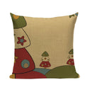 Christmas Santa Deer Pattern Cushion Cover for Festive Home Decor - Ljojo