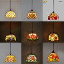 8 Inch American Stained Glass Chandelier Tiffany Style Elegant European Antique Lighting by Ljojo