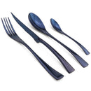 Ljojo 16-Piece Black Stainless Steel Cutlery Set for Dining and Entertaining