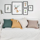 Ljojo Linen Pillow Covers with Tassels - 18x18" Square Throw Pillows for Home Decor