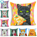 Cartoon Cat Pet Pillow Cover for Home Sofa Decor by Ljojo