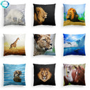 Ljojo Lion Dolphin Horse Cushion Cover 45x45cm - Home Sofa Car Pillow Cover
