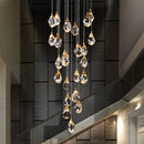 Ljojo Luxury Crystal Chandelier for Duplex Villa Stair, Living & Dining Room, Exhibition Hall