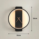Ljojo LED Wall Clock Lamp Modern Wall Light Fixture