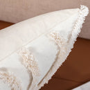 Beige Grey Tufted Coral Pillow Cover by Ljojo for Stylish Home Decor