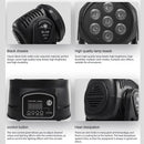 Ljojo™ Mini LED Wash Moving Head Light with 7x12W RGBW/18W RGBWA+UV for Dj Disco