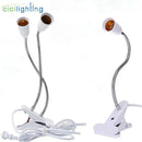 Ljojo 360° Flexible Desk Lamp Holder with E27 Base and On/Off Switch
