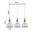 Ljojo 3-Head Metal Pendant Lights for Modern Industrial Kitchen and Restaurant Lighting