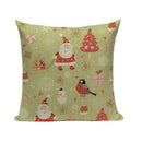 Ljojo Merry Christmas Decor Pillow Cover Set 45x45cm Linen Noel Cushion Cases