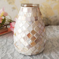 Ljojo™ Glass Mosaic Vase for Hydroponic Green Dill Small Flower Arrangement