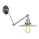 Ljojo Loft Chrome Bathroom Bedroom Wall Sconce Silver Metal Light