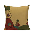 Christmas Santa Deer Pattern Cushion Cover for Festive Home Decor - Ljojo