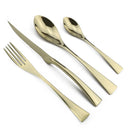 Ljojo 16-Piece Black Stainless Steel Cutlery Set for Dining and Entertaining
