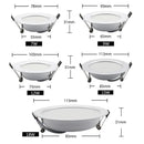 Ljojo LED Downlight Waterproof Spot Light Round Recessed in Silver White Shell