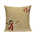 Christmas Santa Deer Pattern Cushion Cover for Festive Home Decor - Ljojo