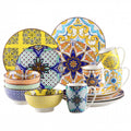 Ljojo 48-Piece Jasmin Porcelain Dinnerware Set with Plate, Bowl, and Mug