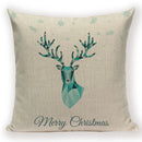 Christmas Cartoon Santa Claus Deer Pillows Covers Merry Christmas Gifts for The New Year by Ljojo