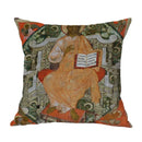 Cotton Linen Christ Pantocrator Icon Pillow Case by Ljojo