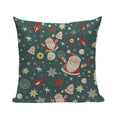 Ljojo Merry Christmas Decor Pillow Cover Set 45x45cm Linen Noel Cushion Cases