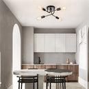 Ljojo Metal Branch Industrial Ceiling Lamp, 3/4 Lights Fixture for Kitchen, Living Room