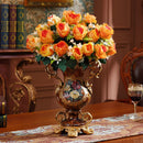 Ljojo™ European Resin Vase & Artificial Flower Set for Home Office Decor