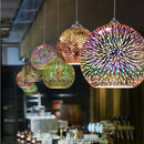 Colorful 3D Glass Pendant Lights by Ljojo: Modern Kitchen Hanging Lamps