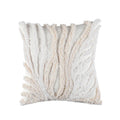 Beige Grey Tufted Coral Pillow Cover by Ljojo for Stylish Home Decor