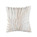 Beige Grey Tufted Coral Pillow Cover by Ljojo for Stylish Home Decor