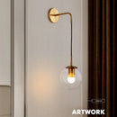 Ljojo Loft Glass Ball Wall Lamps Retro Antique Indoor Lighting