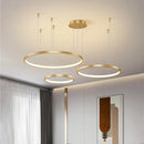Ljojo LED Circle Rings Acrylic Aluminum Pendant Lights for Home Indoor Lighting