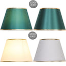 Ljojo Luxe Gold-Edged Cloth Lampshade for Bedroom Floor & Bedside Lamps