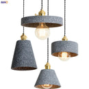 Ljojo Loft Industrial Edison Pendant Lights - Modern Nordic Cement LED Fixture
