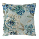 Blue Flowers & Birds Pattern Cushion Cover, Ljojo Home Decor Pillow Case