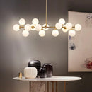 Ljojo Milky Glass Chandelier Lights Gold Black G9 Holder Scandinavian Design Lamp