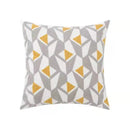 Daisy Floral Geometric Embroidery Pillow Cover 45x45cm Yellow Blue Soft Cozy